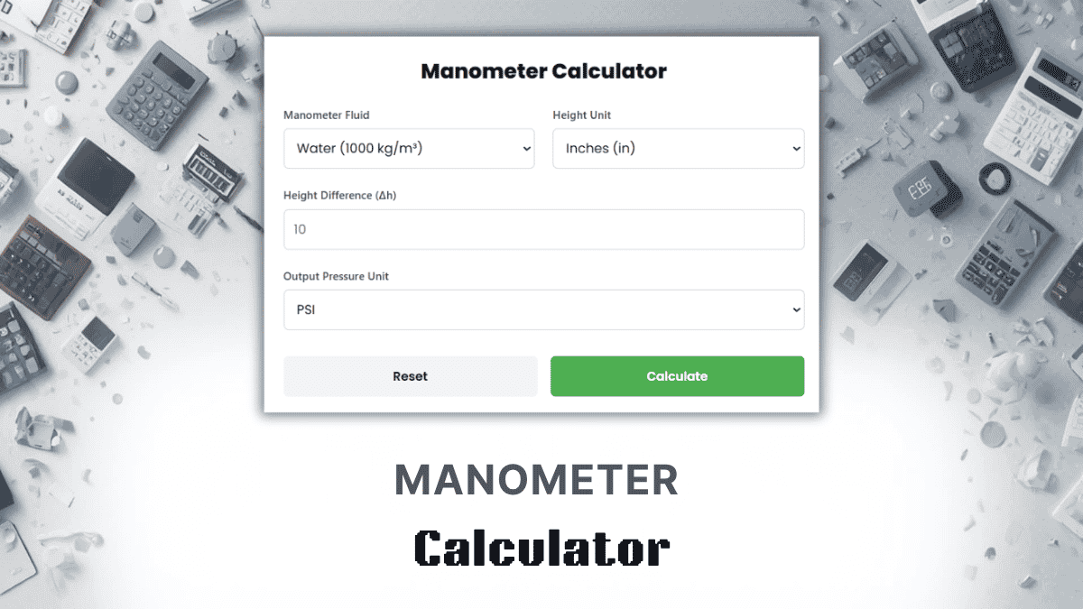 Manometer Calculator