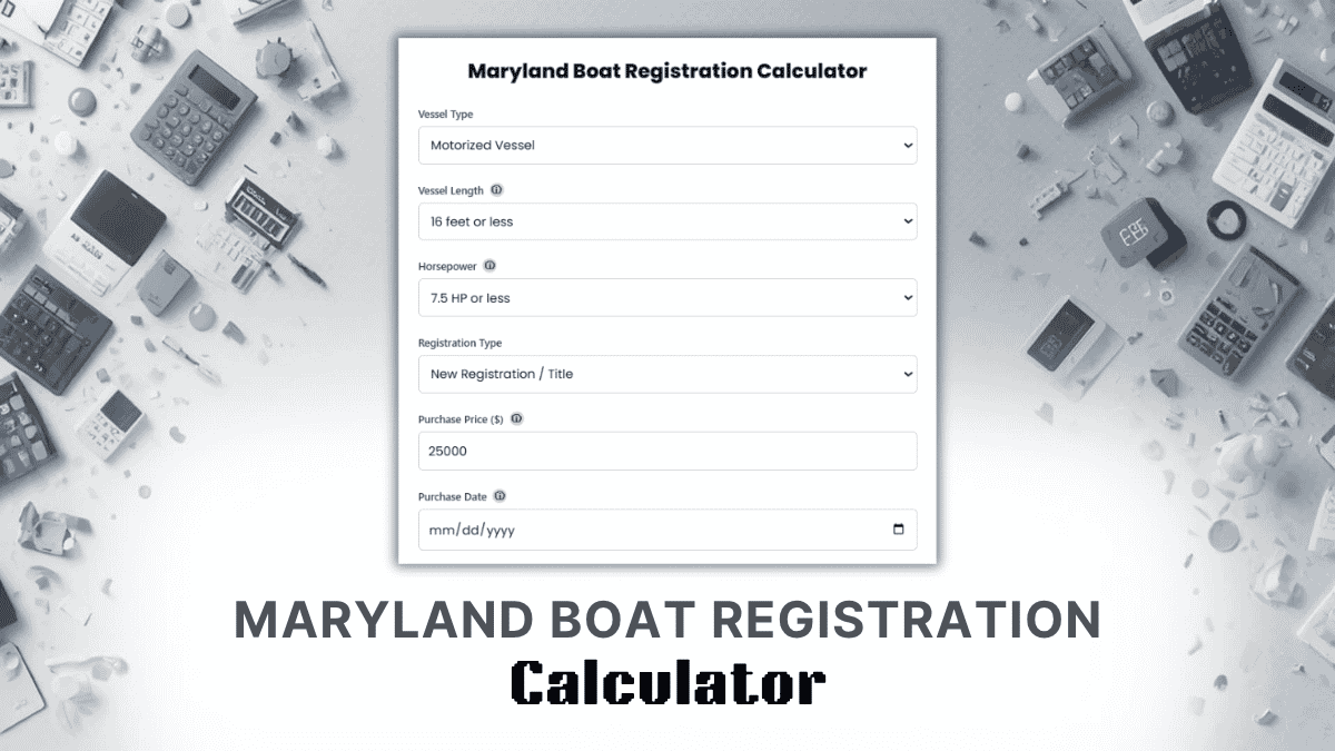Maryland Boat Registration Calculator