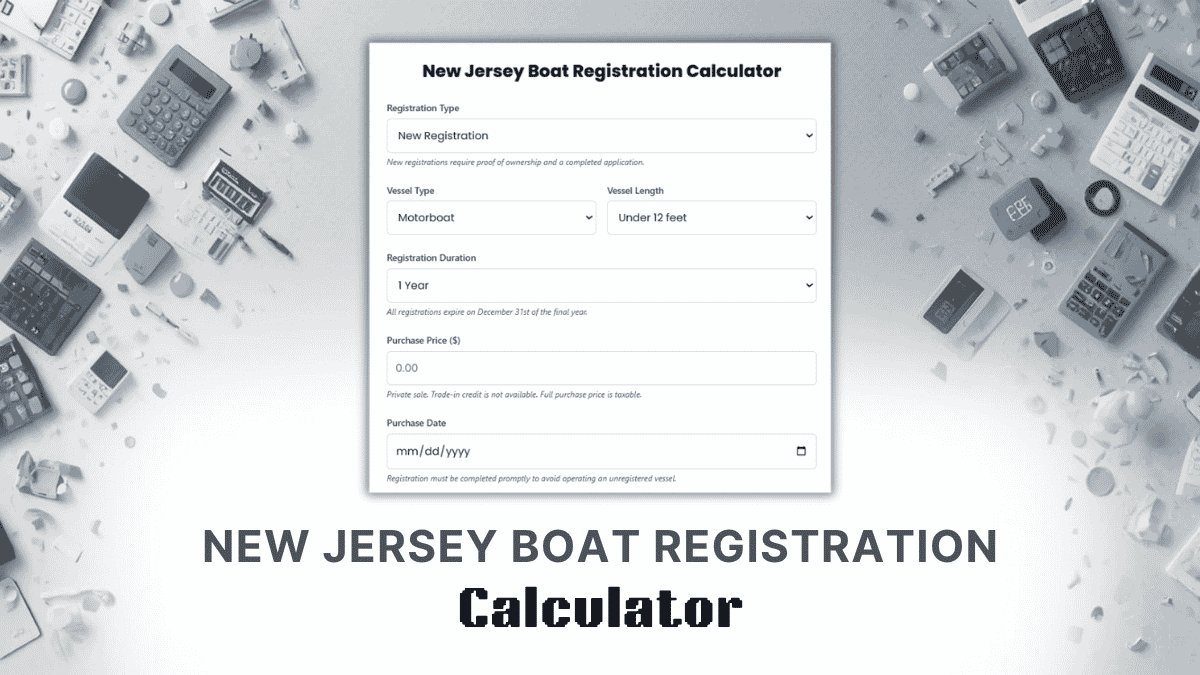 New Jersey Boat Registration Calculator