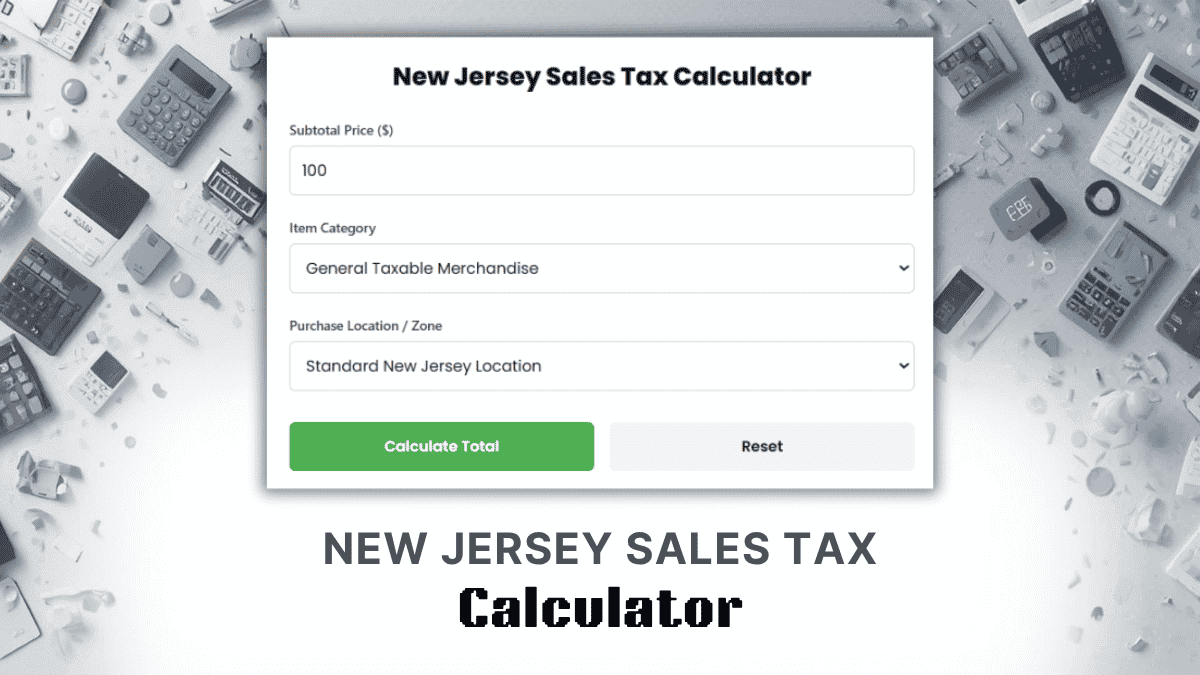 New Jersey Sales Tax Calculator