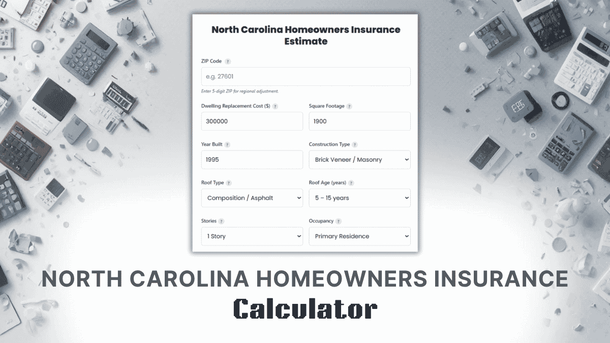 North Carolina Homeowners Insurance Calculator