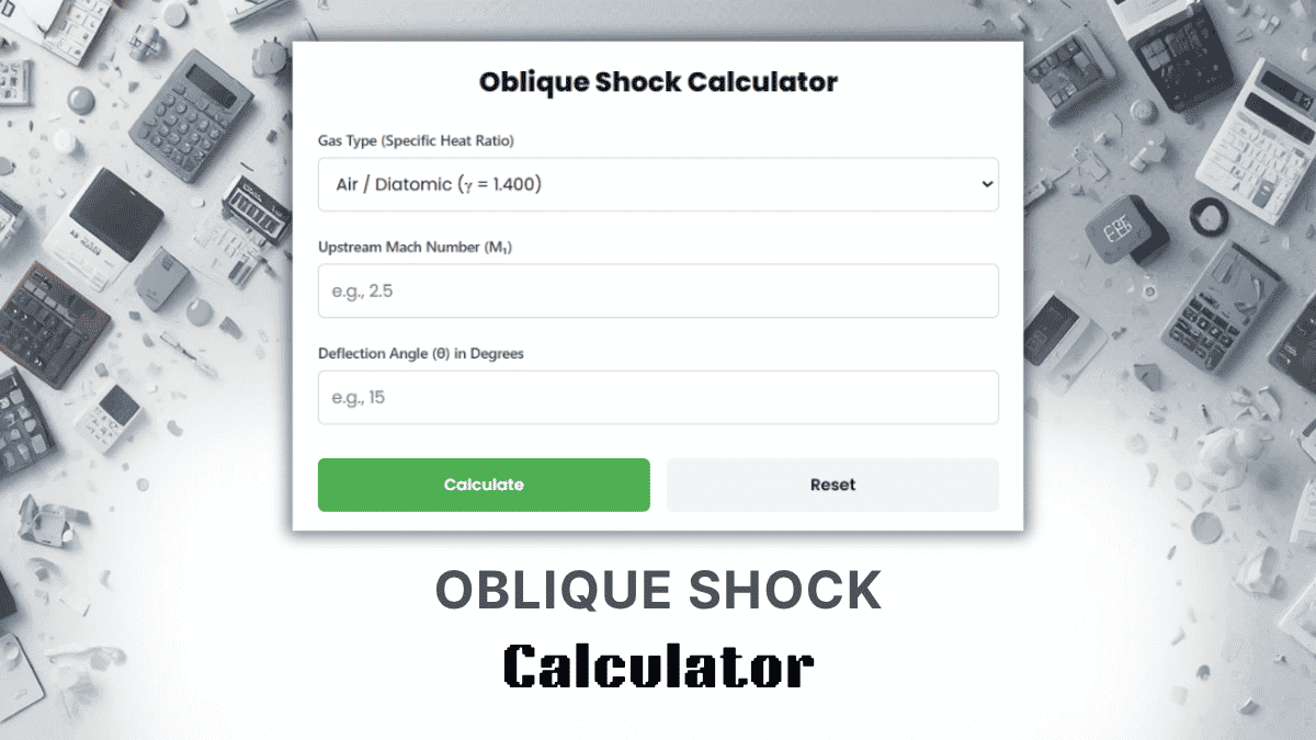 Oblique Shock Calculator