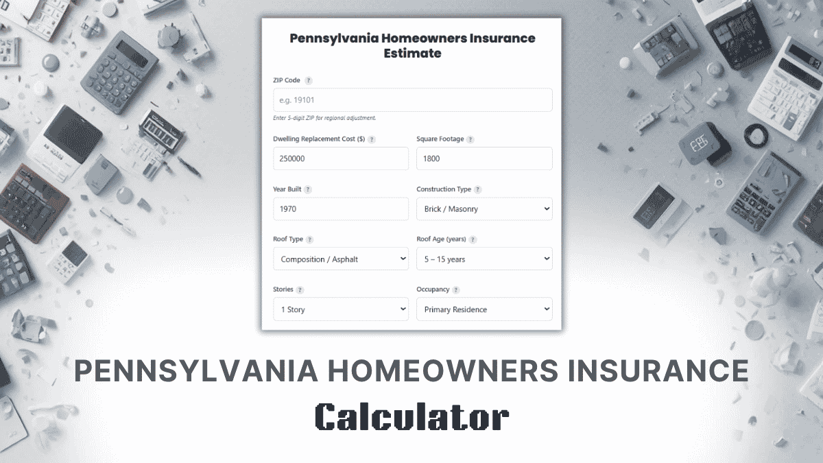 Pennsylvania Homeowners Insurance Calculator