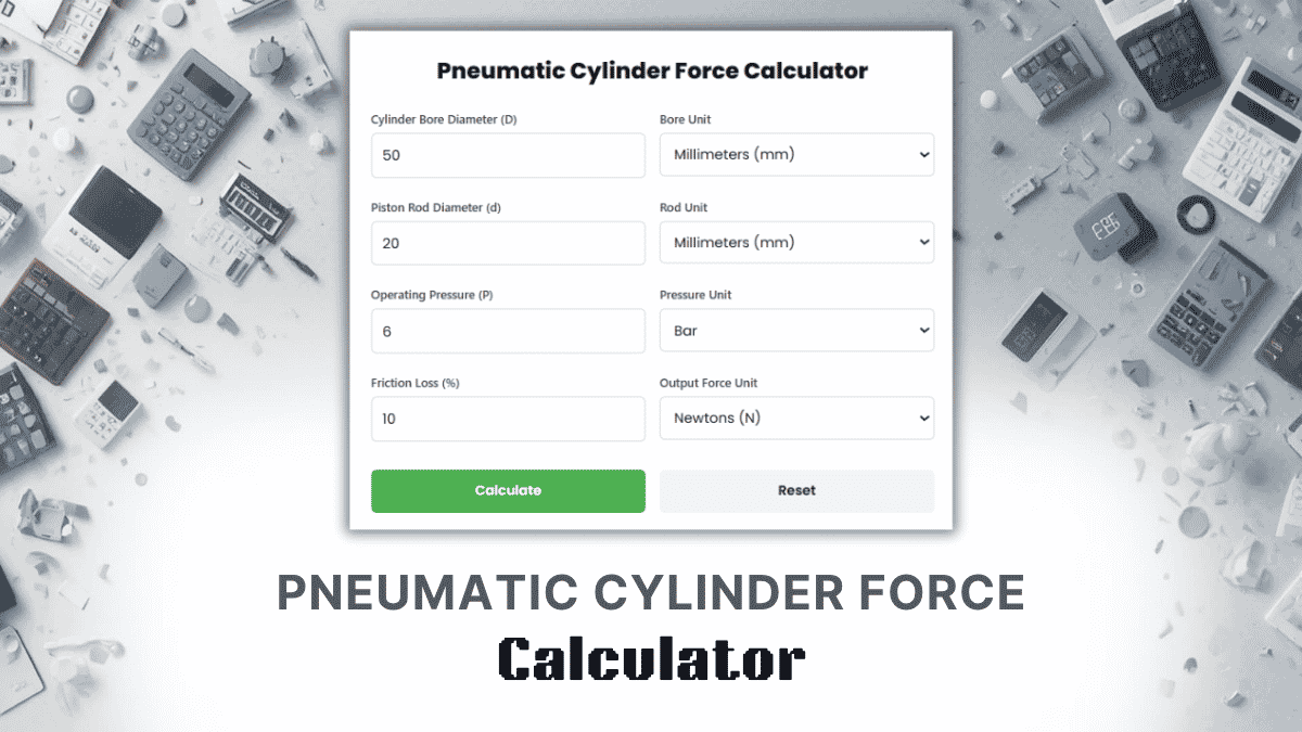 Pneumatic Cylinder Force Calculator