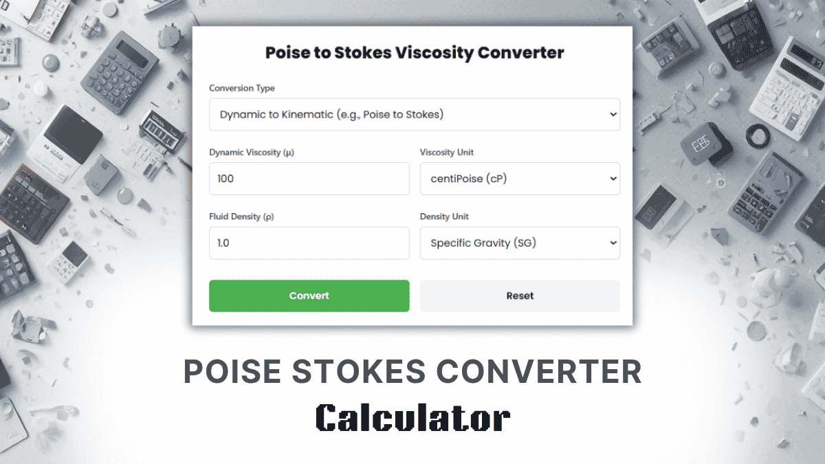 Poise Stokes Converter Calculator