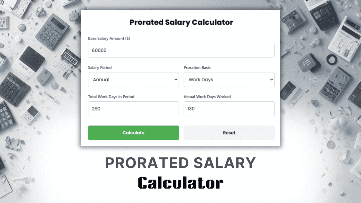 Prorated Salary Calculator
