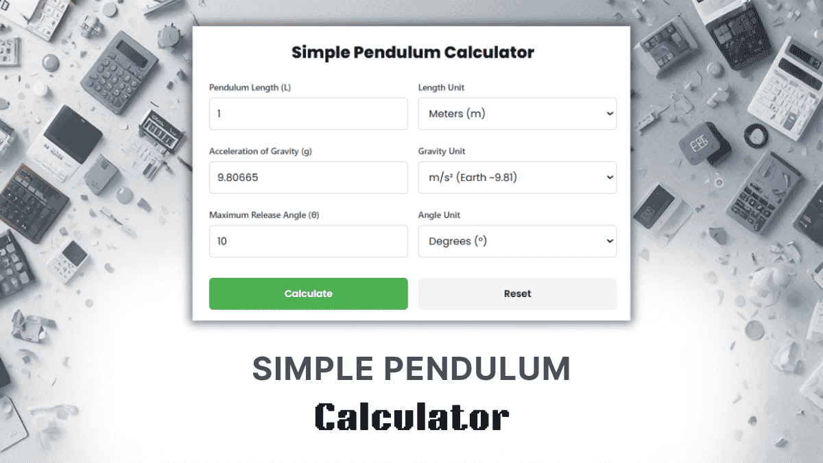 Simple Pendulum Calculator