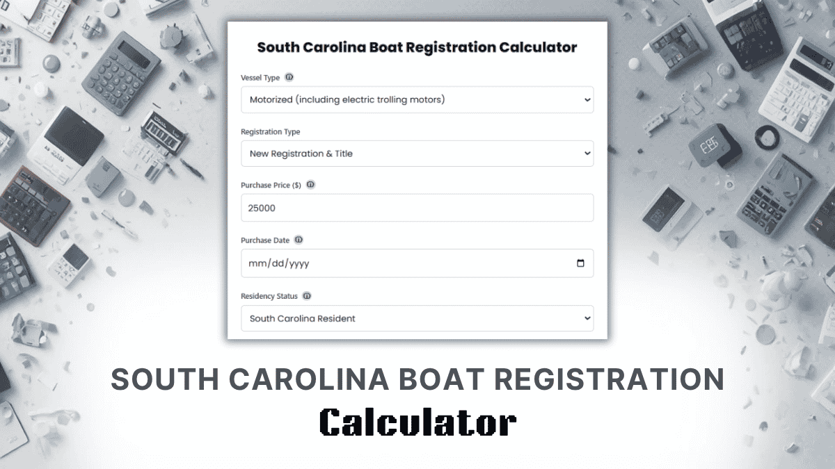South Carolina Boat Registration Calculator