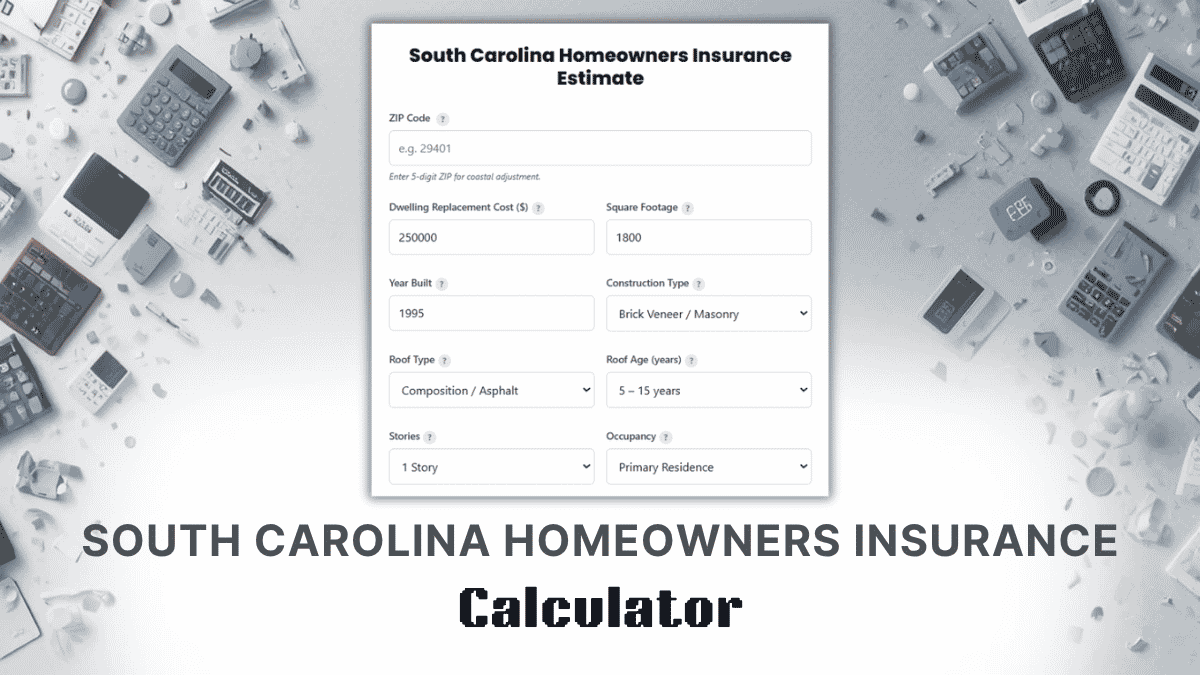 South Carolina Homeowners Insurance Calculator