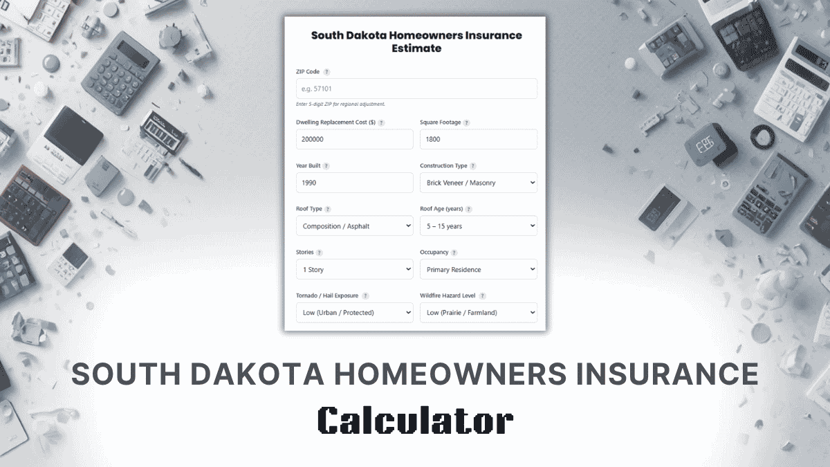 South Dakota Homeowners Insurance Calculator