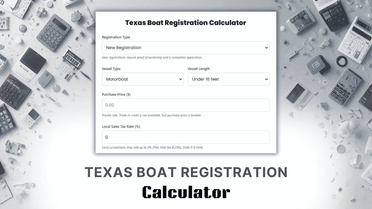 Texas Boat Registration Calculator