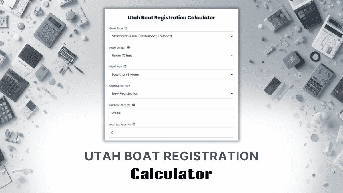 Utah Boat Registration Calculator