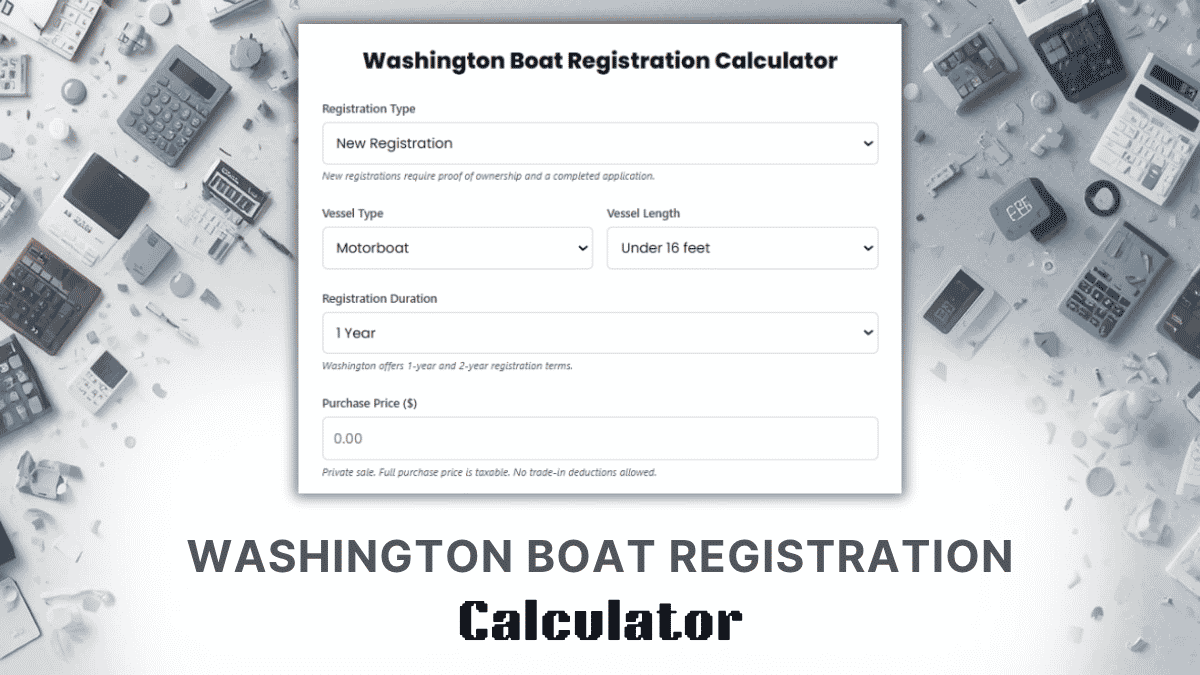 Washington Boat Registration Calculator
