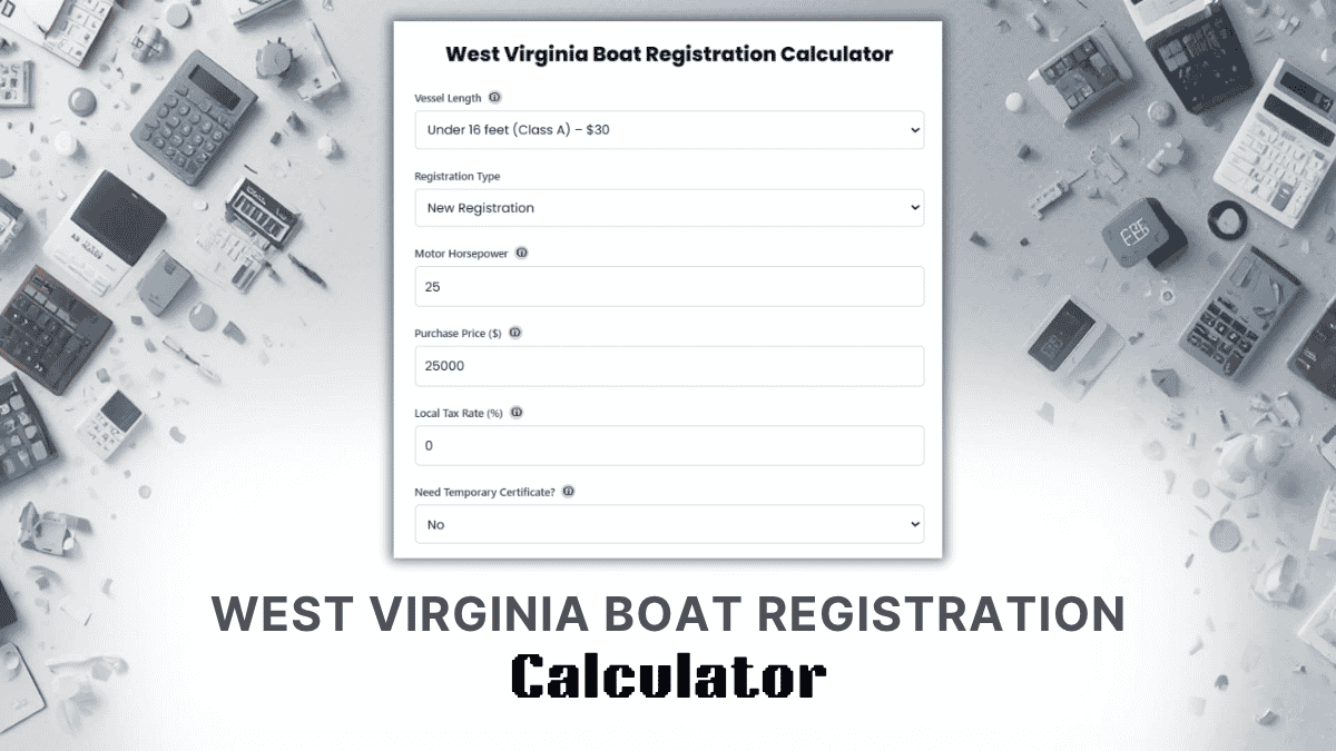 West Virginia Boat Registration Calculator