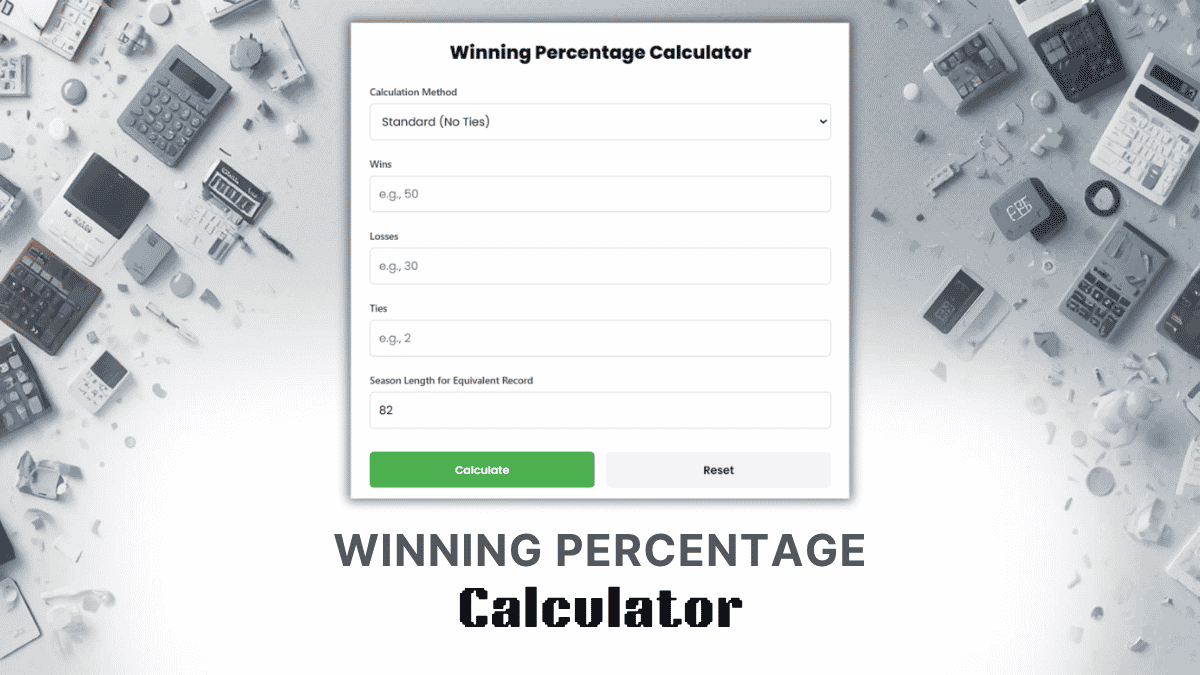 Winning Percentage Calculator
