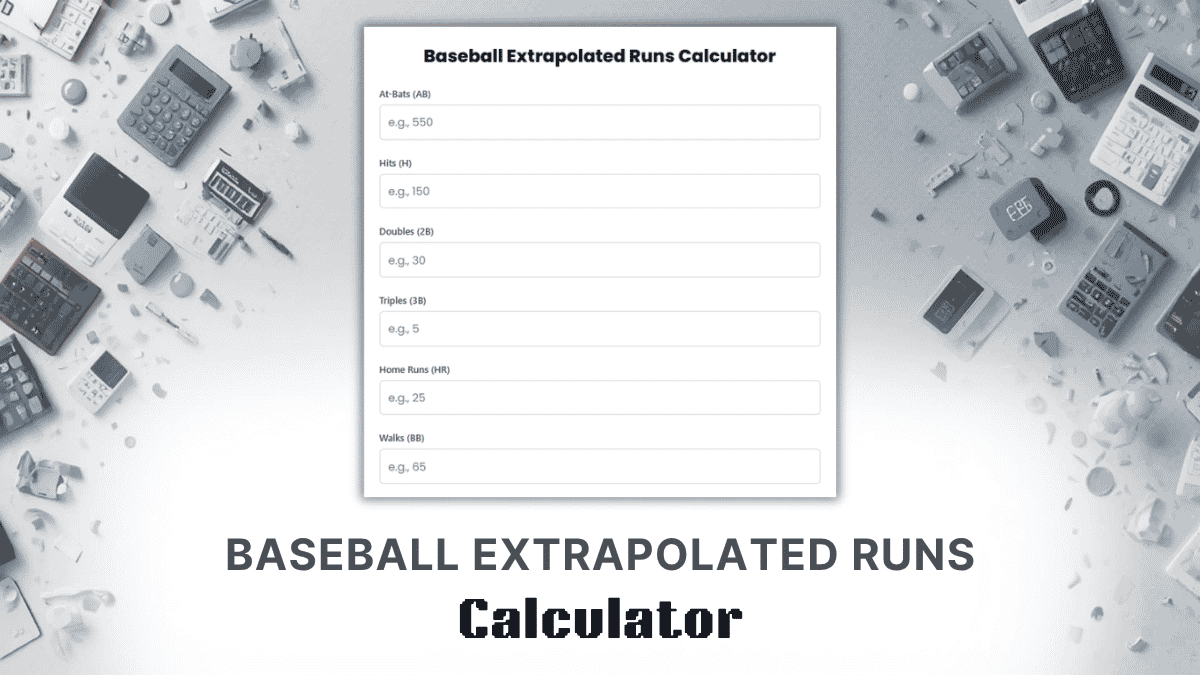 Baseball Extrapolated Runs Calculator