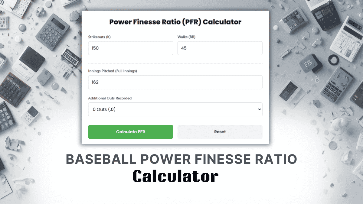 Baseball Power Finesse Ratio Calculator