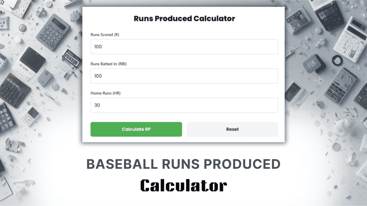 Baseball Runs Produced Calculator