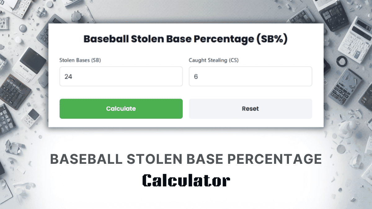 Baseball Stolen Base Percentage Calculator
