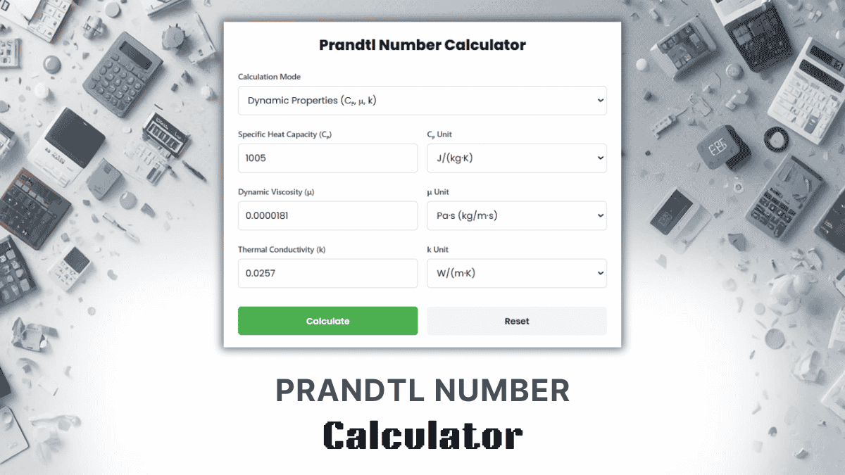 Prandtl Number Calculator