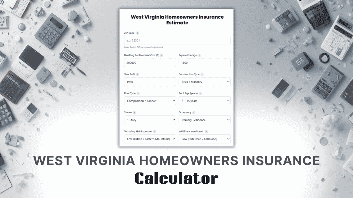 West Virginia Homeowners Insurance Calculator