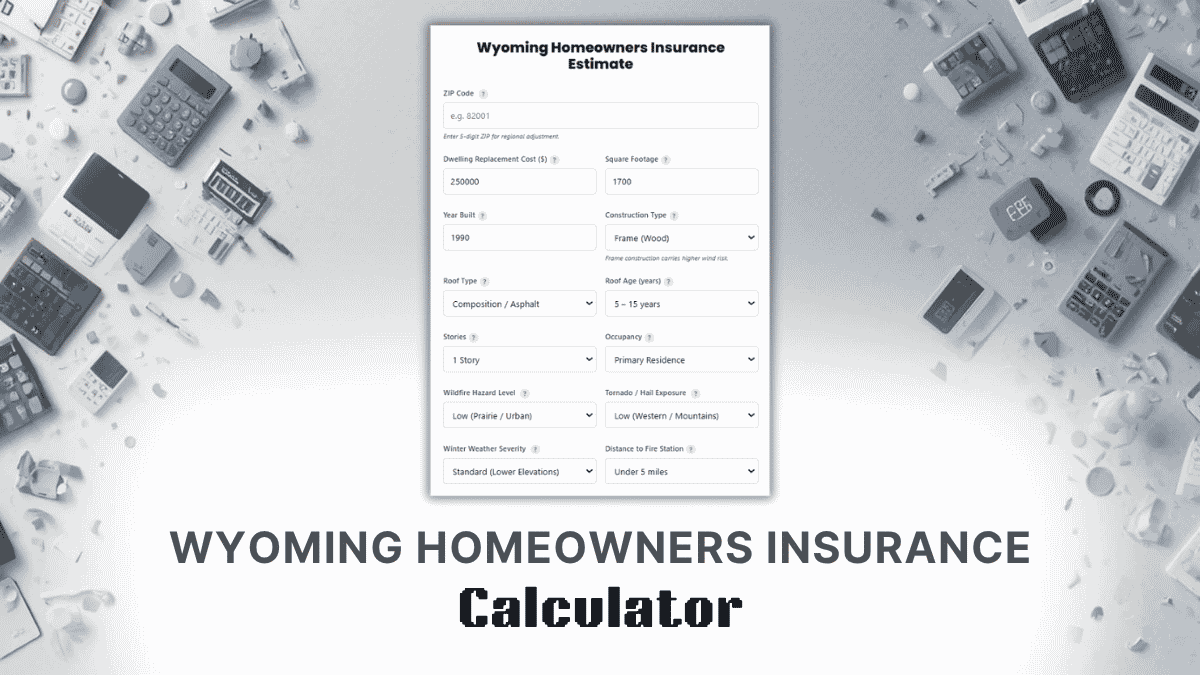 Wyoming Homeowners Insurance Calculator