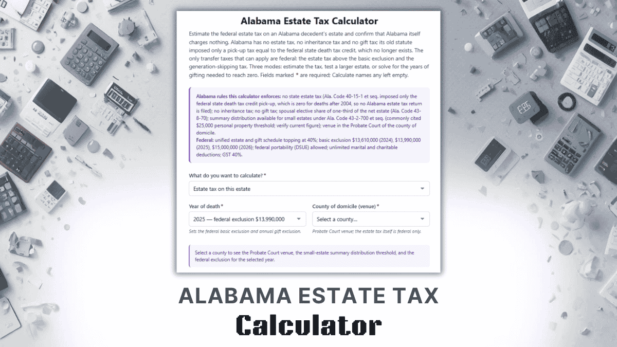 Alabama Estate Tax Calculator