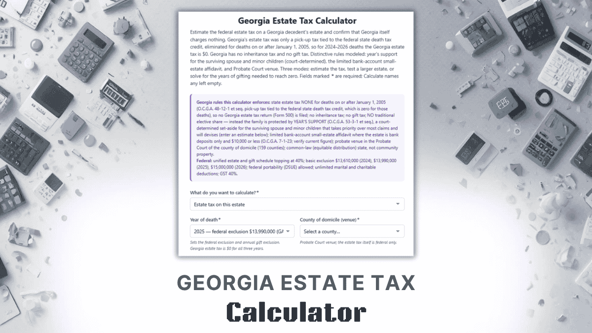 Georgia Estate Tax Calculator