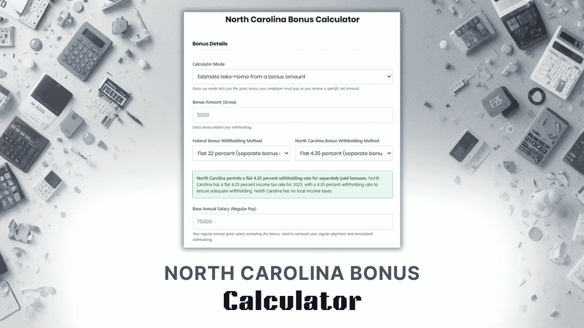 North Carolina Bonus Calculator