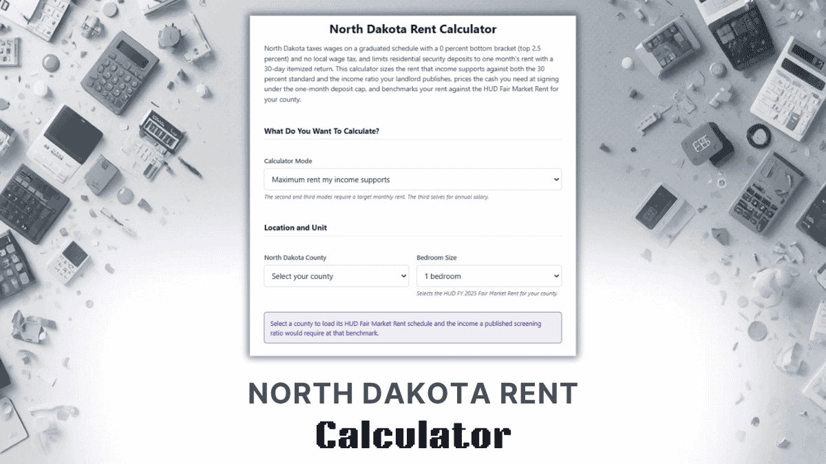 North Dakota Rent Calculator