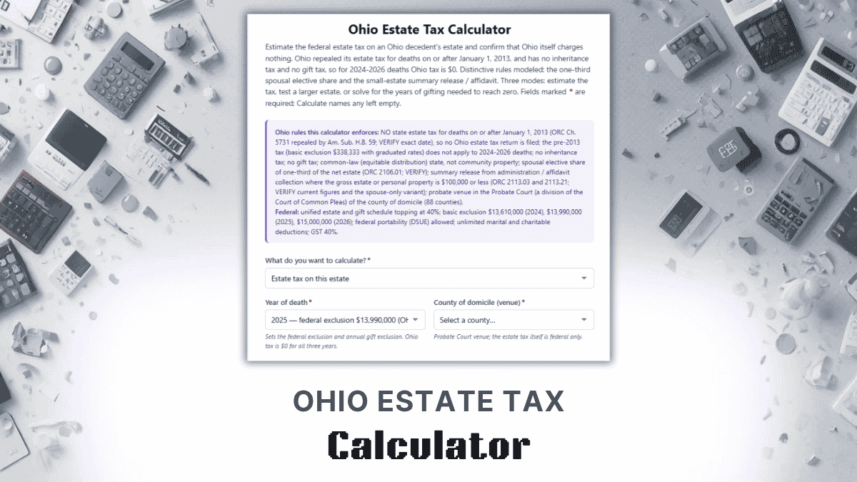 Ohio Estate Tax Calculator