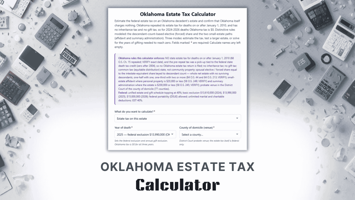 Oklahoma Estate Tax Calculator