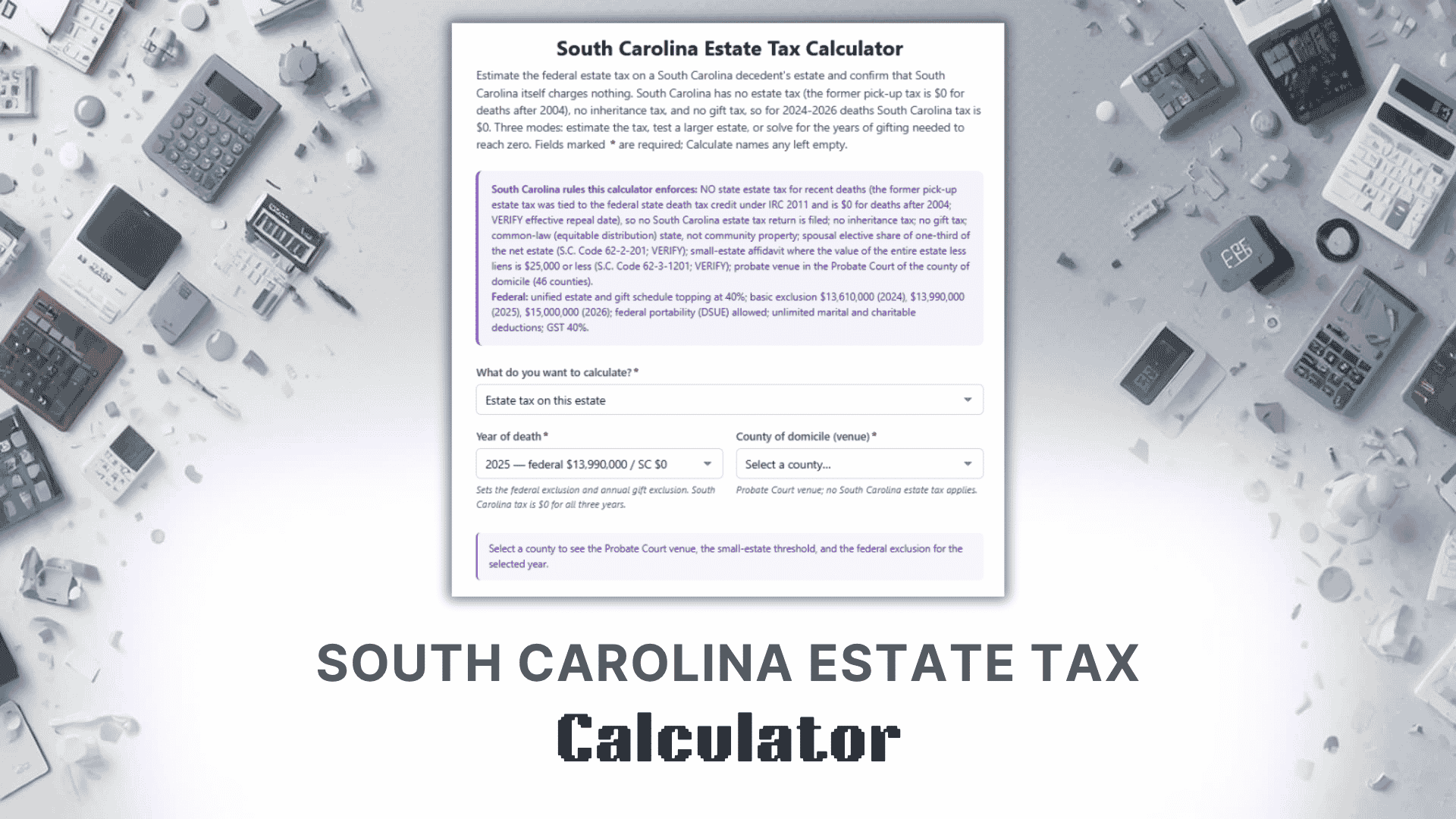 South Carolina Estate Tax Calculator