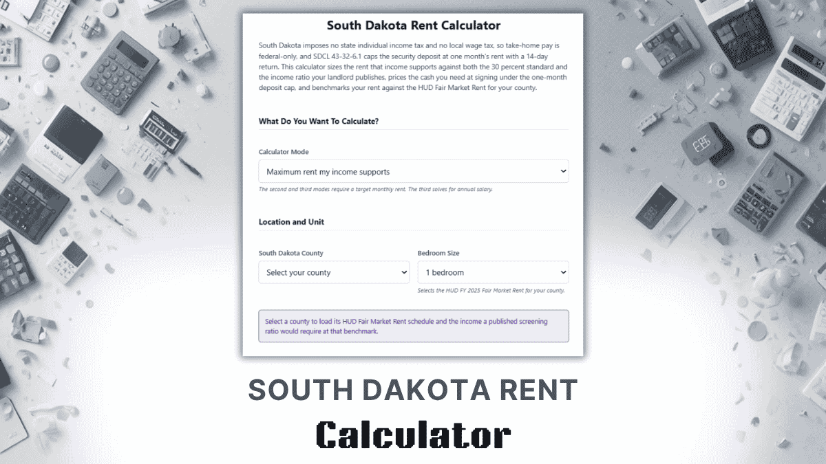 South Dakota Rent Calculator