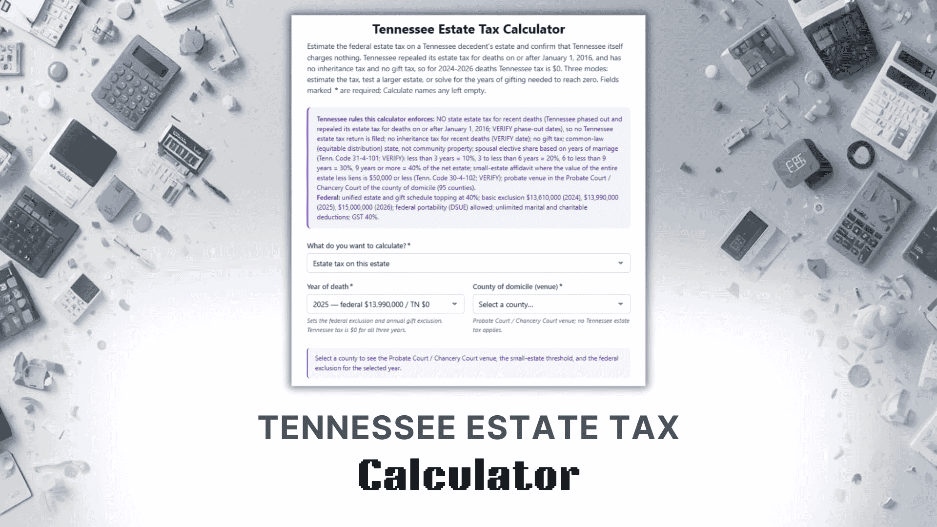 Tennessee Estate Tax Calculator
