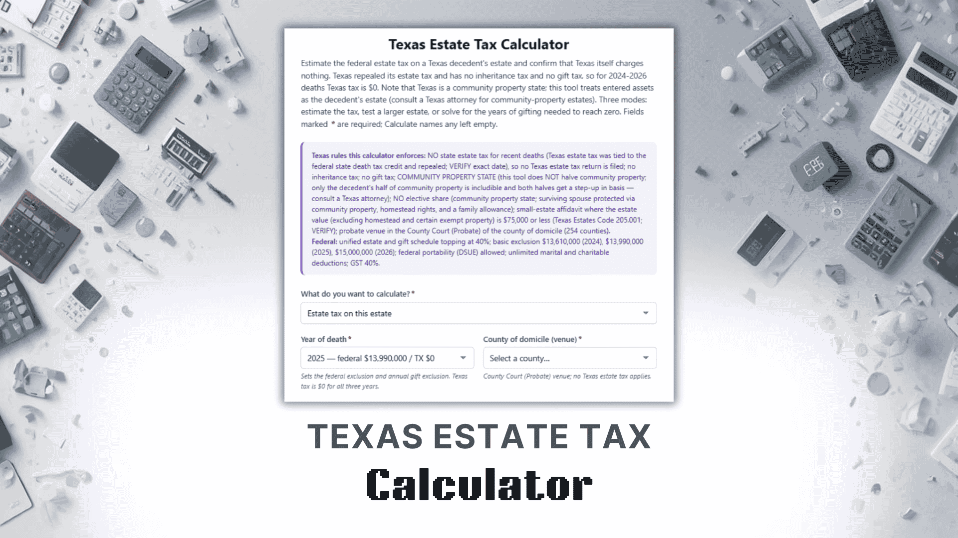 Texas Estate Tax Calculator