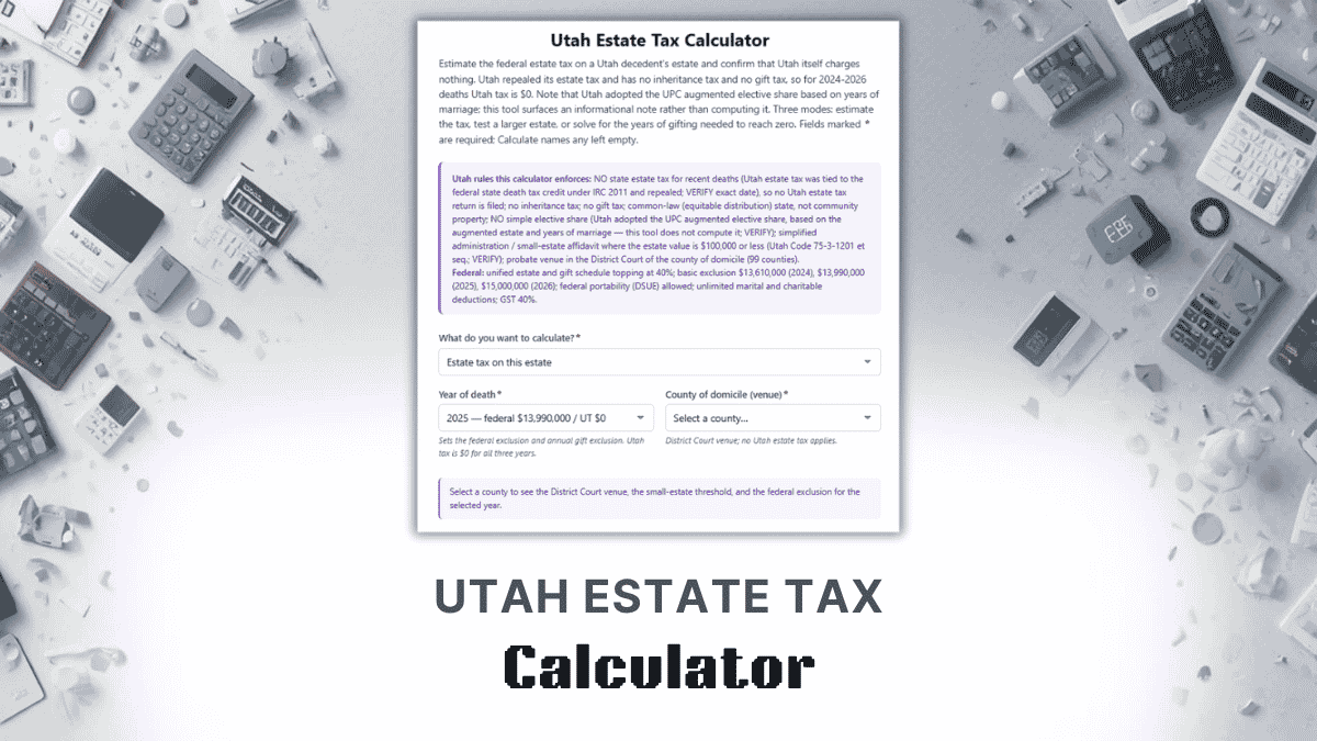 Utah Estate Tax Calculator