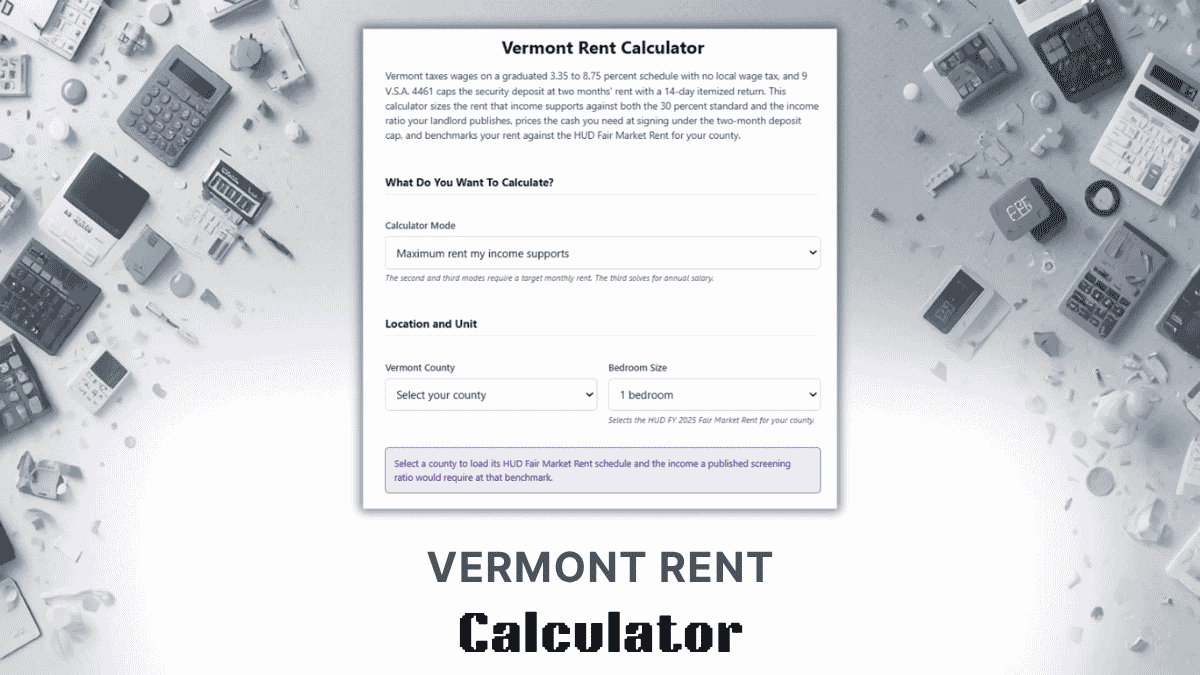 Vermont Rent Calculator