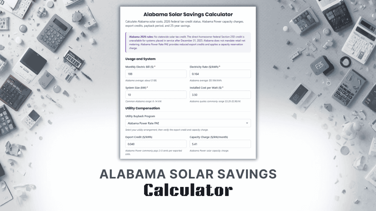 Alabama Solar Savings Calculator