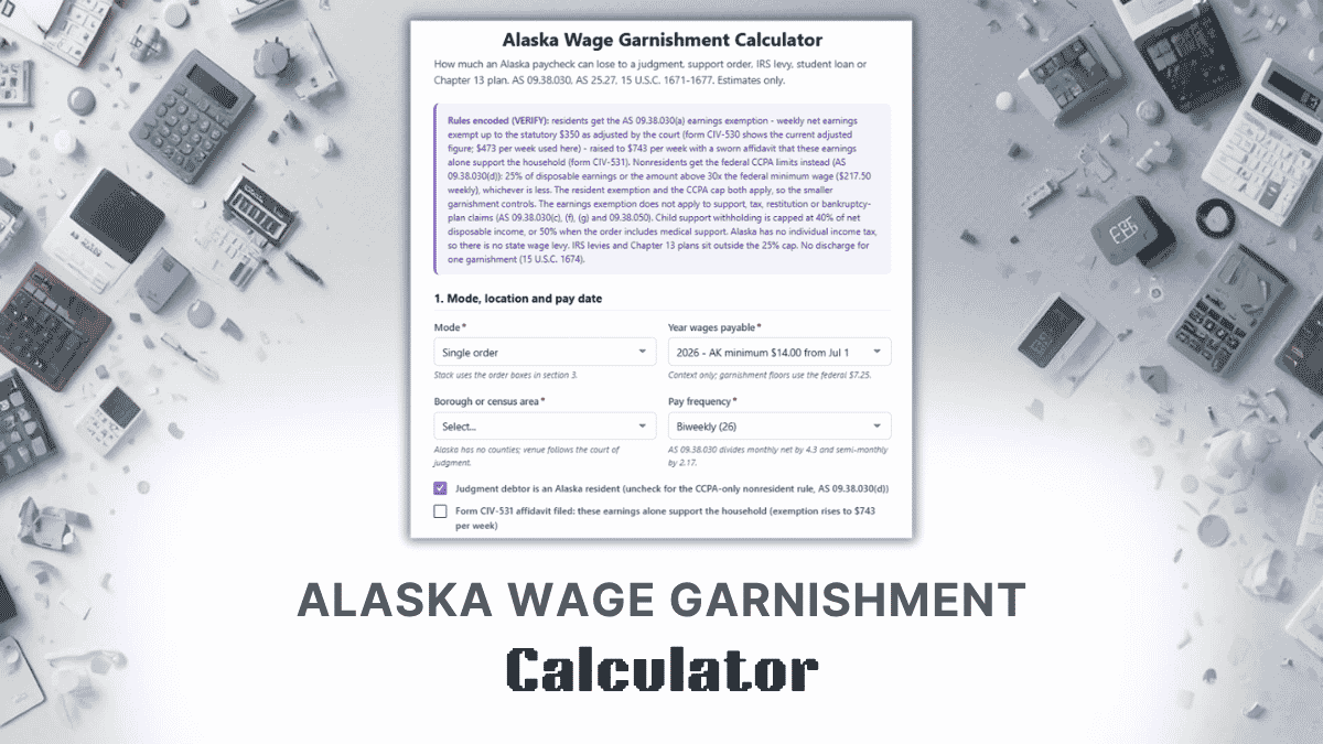 Alaska Wage Garnishment Calculator