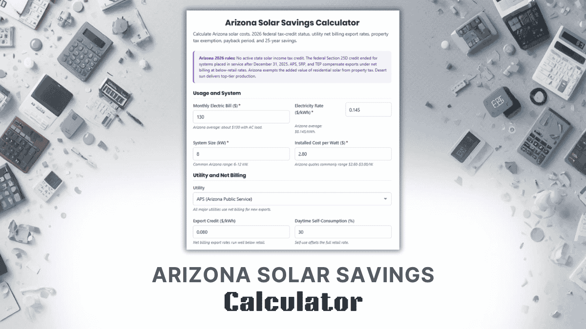 Arizona Solar Savings Calculator