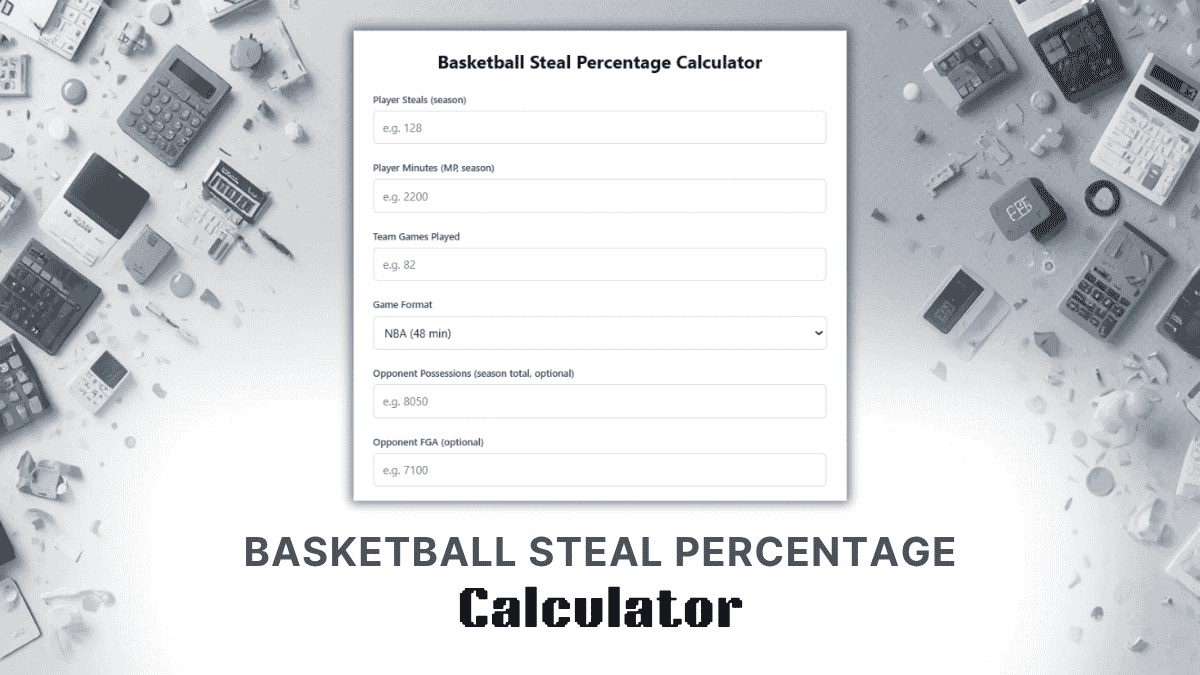 Basketball Steal Percentage Calculator