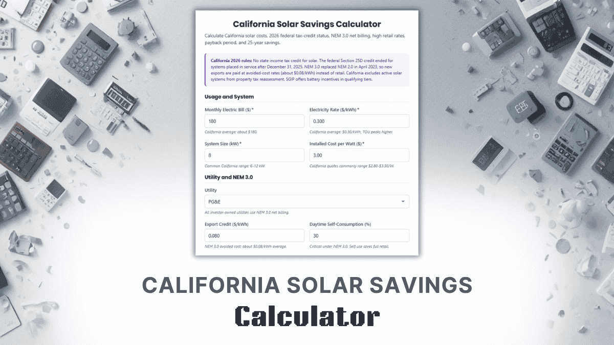 California Solar Savings Calculator