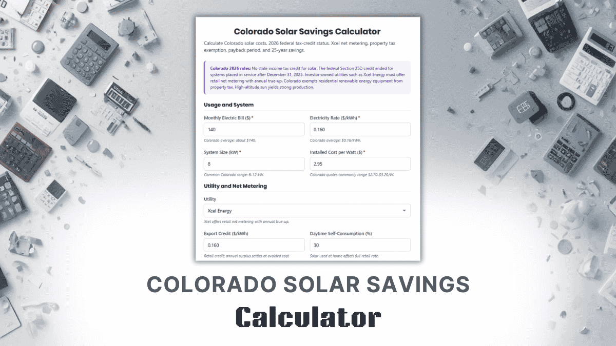 Colorado Solar Savings Calculator