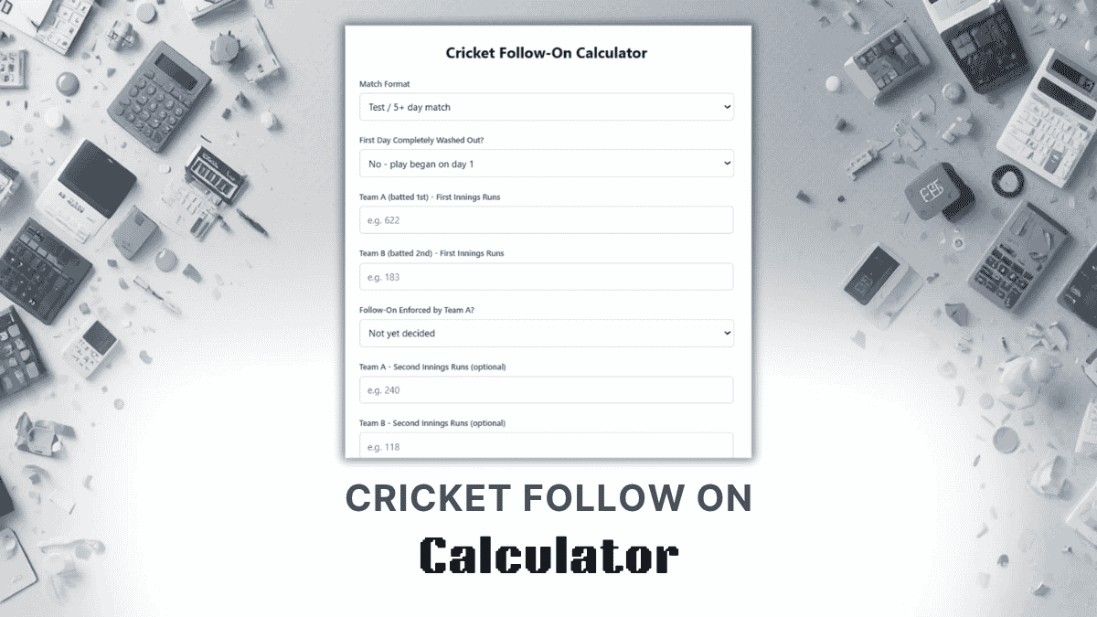 Cricket Follow On Calculator