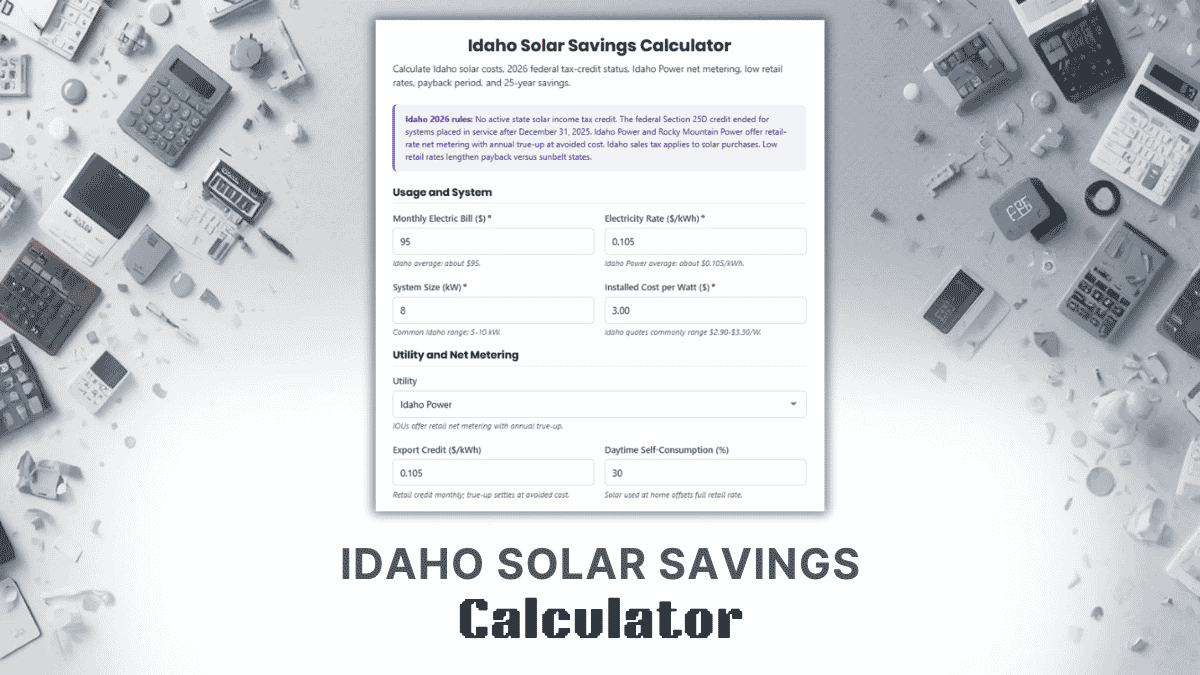 Idaho Solar Savings Calculator