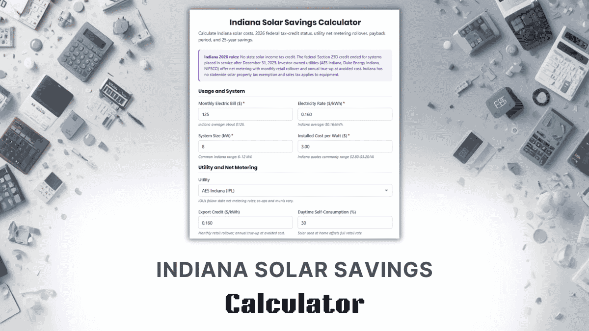 Indiana Solar Savings Calculator