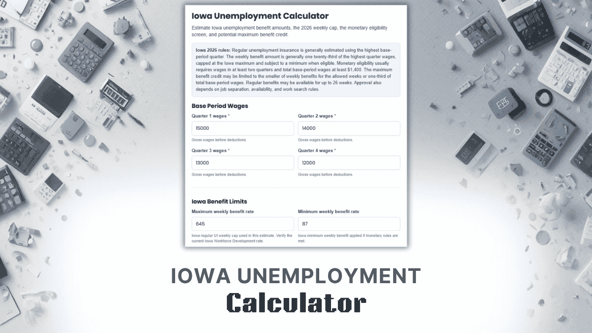 Iowa Unemployment Calculator
