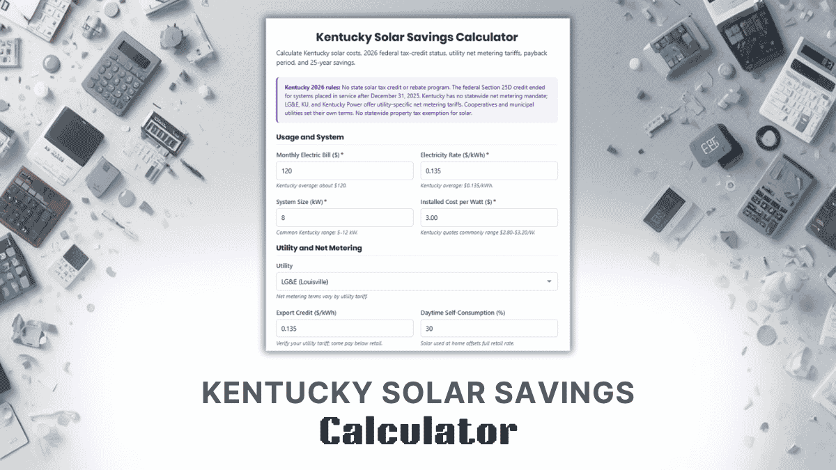 Kentucky Solar Savings Calculator