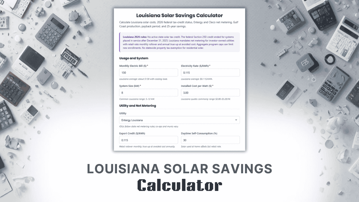 Louisiana Solar Savings Calculator